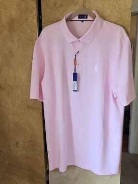 Men's by "Stitch" Light Pink Short-Sleeve Polo with Embroidered Logo